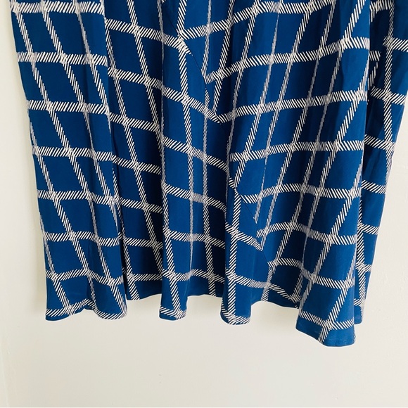 AVA & VIV NWOT Blue Plaid Midi Skirt Size 4X - Picture 7 of 8